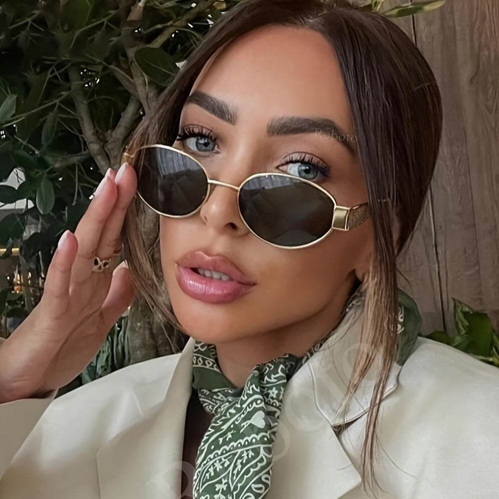 2pcs Retro Oval Fashion Glasses for Women & Men