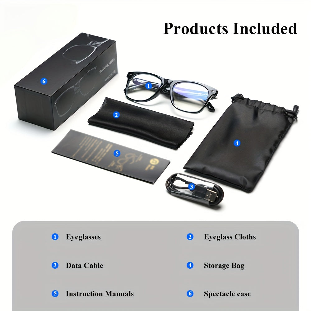 3-in-1 Smart Glasses with Bluetooth Speakers