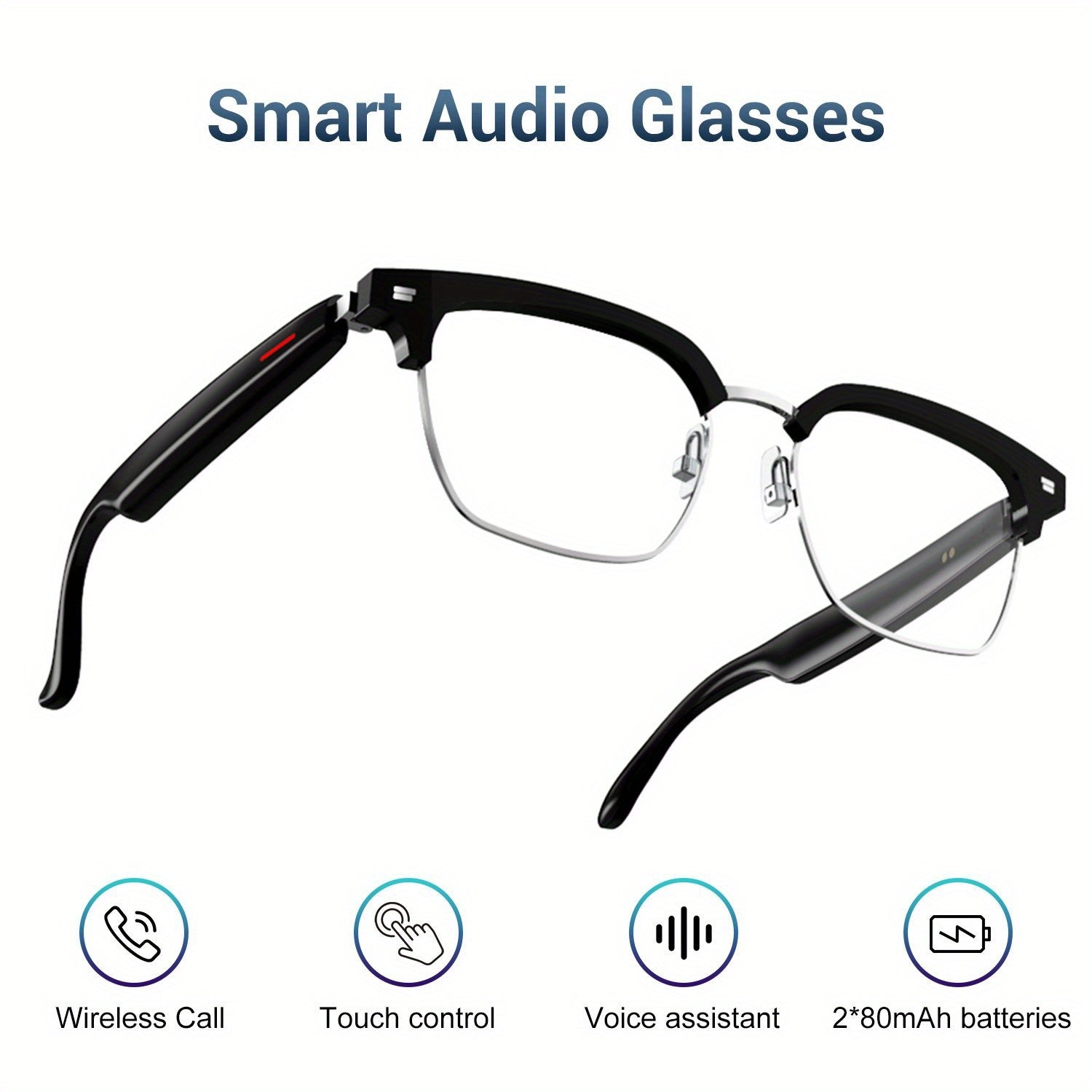 3-in-1 Smart Glasses with Bluetooth Speakers