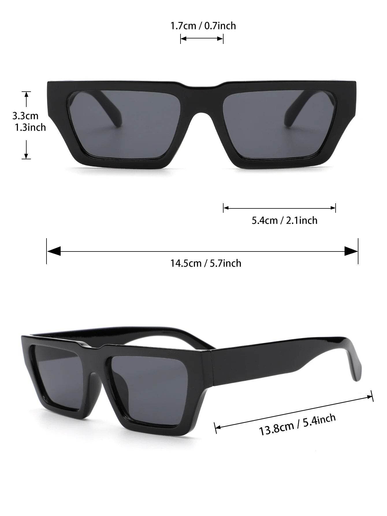 Black Square Sunglasses for Men